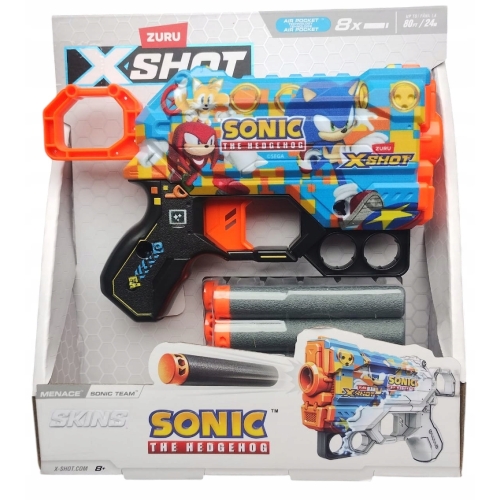 Pistolet Strzałki Wyrzutnia Zuru X-shot SKINS MENACE 8 strzałów MEGA SONIC