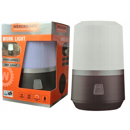 Lampa Robocza LED Werckmann 4000lm 360 50W kabel 3m ip54 dom warsztat garaż