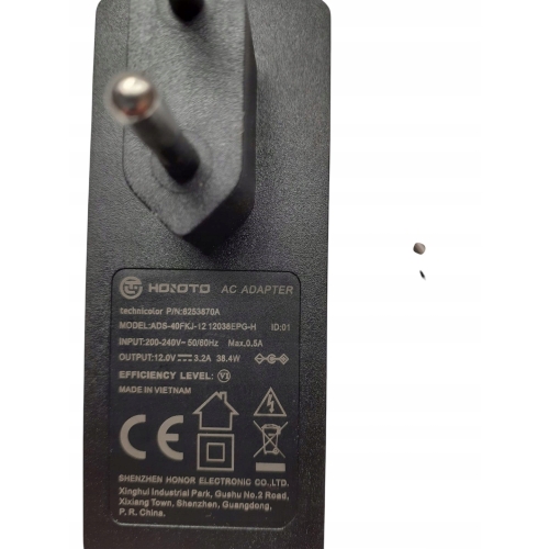 ZASILACZ ADS-40FKJ-12 12V 3,2A 38,4WDEKODERY SATELITARNE SPRZĘT RTY MOCNY