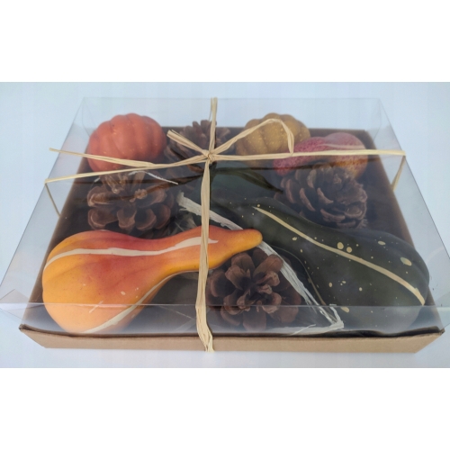 DEKORACJA JESIENNA MAŁE OZDOBNE SZYSZKI ZESTAW DO ARANŻACJI NATURALNE