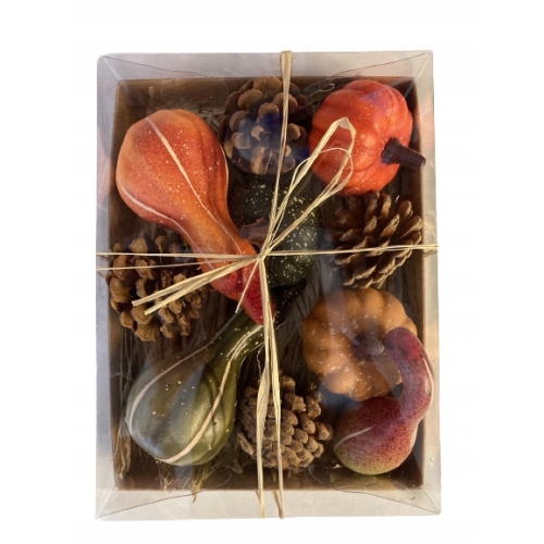 DEKORACJA JESIENNA MAŁE OZDOBNE SZYSZKI ZESTAW DO ARANŻACJI NATURALNE