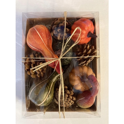 DEKORACJA JESIENNA MAŁE OZDOBNE SZYSZKI ZESTAW DO ARANŻACJI NATURALNE