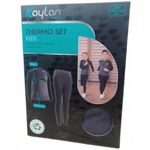 SPORTOWA BIELIZNA TERMICZNA DLA DZIECI KAYTAN KIDS KOMPLET ROZMIAR 158-164E
