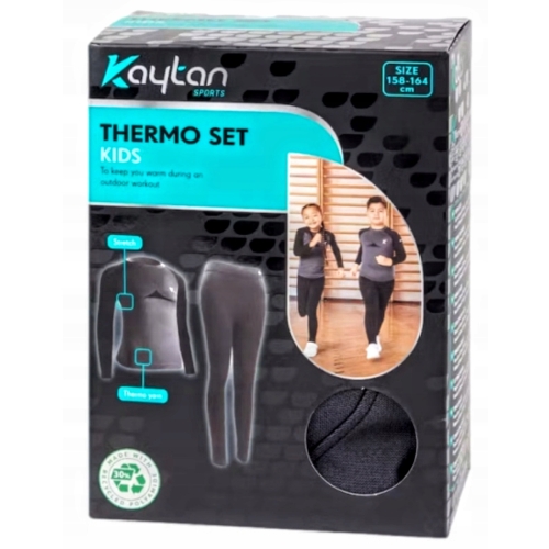 SPORTOWA BIELIZNA TERMICZNA DLA DZIECI KAYTAN KIDS KOMPLET ROZMIAR 158-164F
