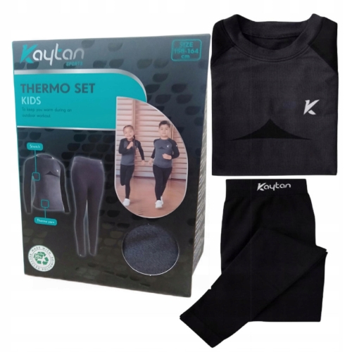 SPORTOWA BIELIZNA TERMICZNA DLA DZIECI KAYTAN KIDS KOMPLET ROZMIAR 158-164F