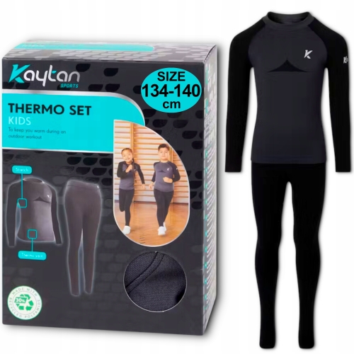 SPORTOWA BIELIZNA TERMICZNA DLA DZIECI KAYTAN KIDS KOMPLET ROZMIAR 158-164G