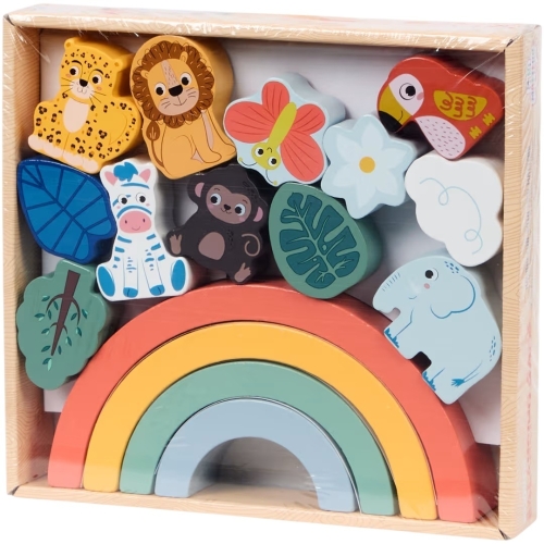 Drewniane klocki do kładania dla dzieci MINI MATTERS 16 elementów MOTYLEK