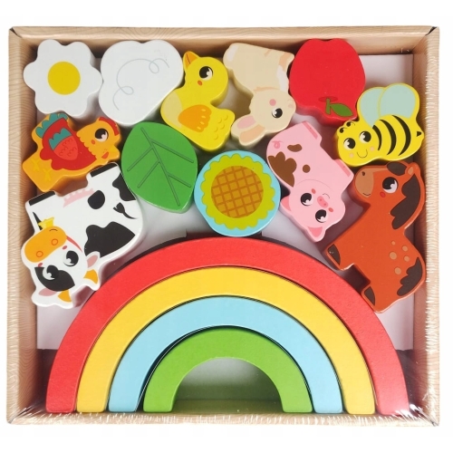 Drewniane klocki do kładania dla dzieci MINI MATTERS 16 elementów MOTYLEK