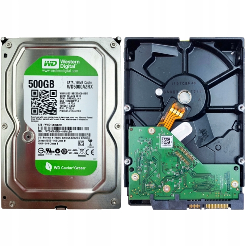Dysk twardy Western Digital WD Green WD5000AZRX | 00A8LB0 | 500GB SATA 3,5"