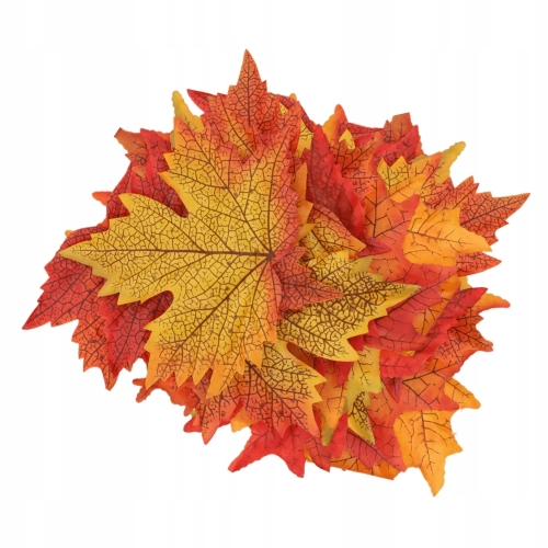 Liście jesienne Sztuczna dekoracja zestaw 25 sztuk Realny kształt LIŚĆ KLON