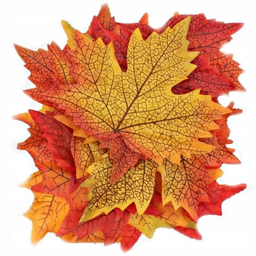 Liście jesienne Sztuczna dekoracja zestaw 25 sztuk Realny kształt LIŚĆ KLON