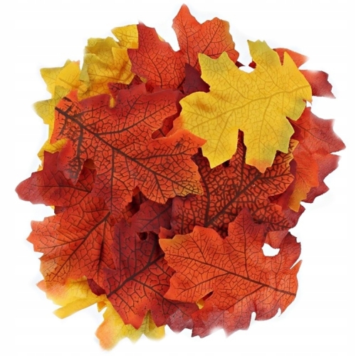Liście jesienne Sztuczna dekoracja zestaw 25 sztuk Realny kształt LIŚĆ KLON
