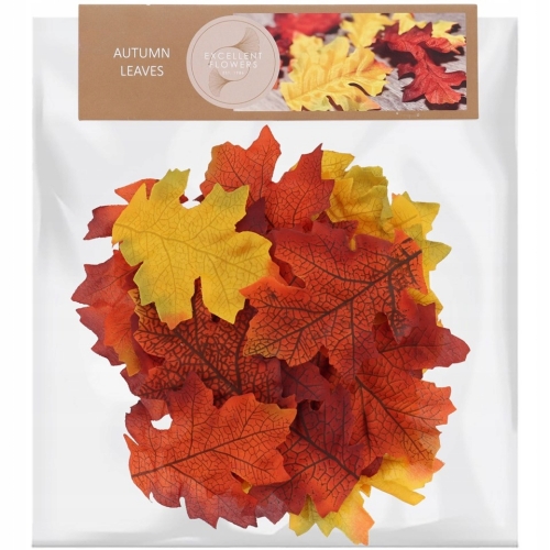 Liście jesienne Sztuczna dekoracja zestaw 25 sztuk Realny kształt LIŚĆ KLON