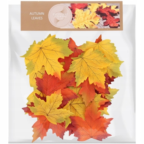 Liście jesienne Sztuczna dekoracja zestaw 25 sztuk Realny kształt LIŚĆ KLON