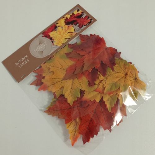 Liście jesienne Sztuczna dekoracja zestaw 25 sztuk Realny kształt LIŚĆ KLON