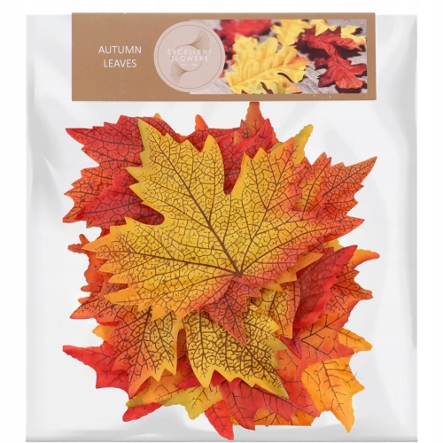 Liście jesienne Sztuczna dekoracja zestaw 25 sztuk Realny kształt LIŚĆ KLON