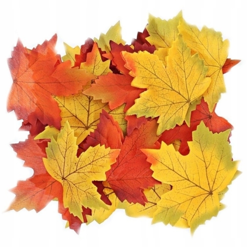 SZTUCZNE LIŚCIE JESIENNE OZDOBY LISTKI JESIEŃ ZESTAW 24 SZT. DEKORACJA MIX
