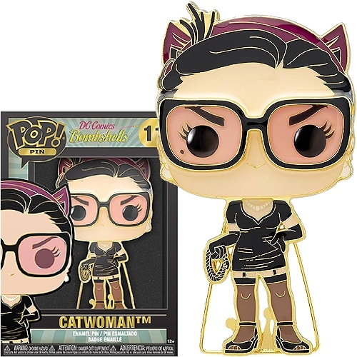 Figurka Funko Pop! Przypinka kolekcjonerska BOMBSHELLS CATWOMAN 12