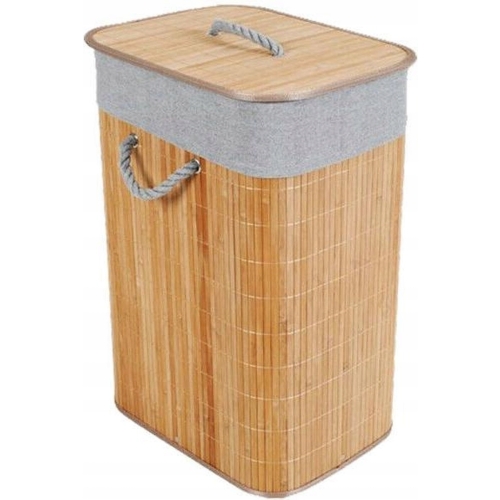 Bambusowy Eko kosz pojemnik do przechowywania składany zamykany 32 x 21 cm