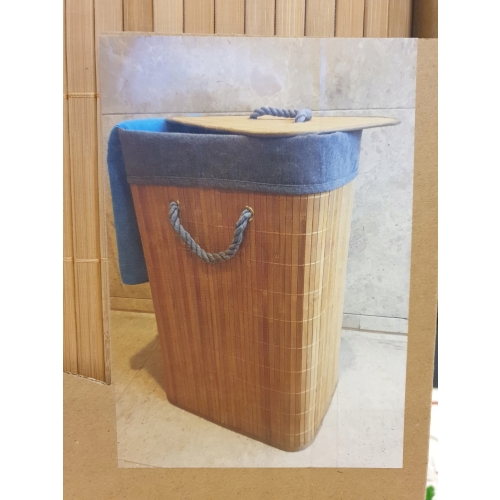 Bambusowy Eko kosz pojemnik do przechowywania składany zamykany 32 x 21 cm