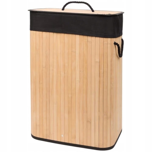 Bambusowy Eko kosz pojemnik do przechowywania składany zamykany 32 x 21 cm