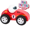 Samochód drewniany Gumowe Opony Wyścigówka dla dzieci Mini Matters czerwona