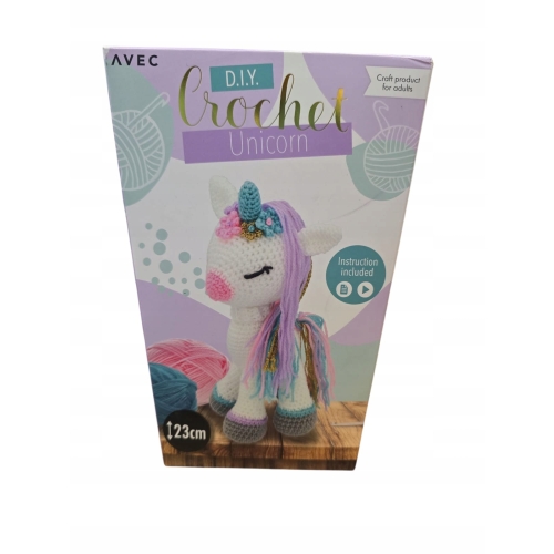 ZESTAW DO SZYDEŁKOWANIA WYSZYWANIA WŁÓCZKI SZYDEŁKO ZRÓB TO SAM UNICORN 25