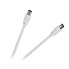 Kabel Przewód Antenowy TV - VIDEO biały wtyk gniazdo 3 m KPO2735F-3