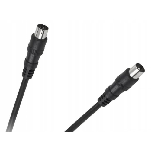 Kabel Antenowy Przewód TV - VIDEO czarny 5,0m KPO2735A-5