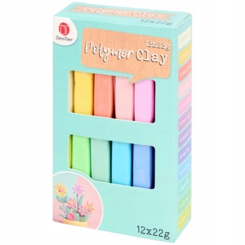 Glinka Modelina polimerowa do pieczenia kreatywna zabawa 264g DécoTime ziel
