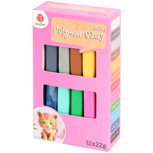 Glinka Modelina polimerowa do pieczenia kreatywna zabawa 264g DécoTime róż