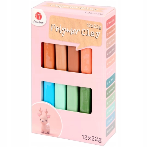 Glinka Modelina polimerowa do pieczenia kreatywna zabawa 264g DécoTime JR