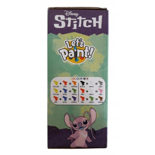 GIPSOWA FIGURKA DO SAMODZIELNEGO POMALOWANIA 5 FARB PĘDZELEK DISNEY STITCH