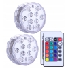 OŚWIETLENIE AKWARIUM LAMPKI DO BASENU 2 SZT. WODOODPORNE IPX8 LED PILOT RGB