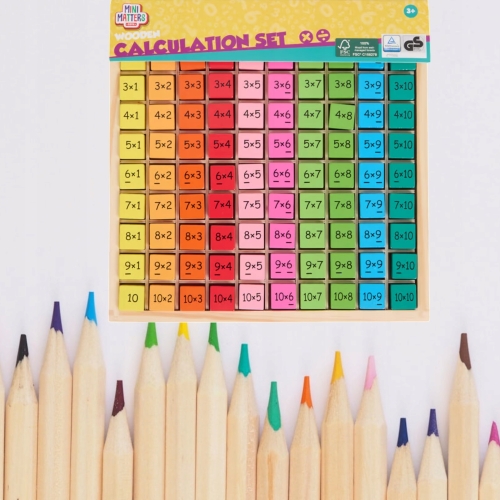 Gra planszowa Tabliczka Matematyczna Mnożenie Kalkulator Mini Matters Wood