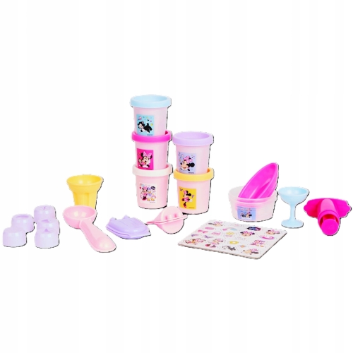 Zestaw Disney Minnie do robienia lodów z masy plastycznej akcesoria + 5 tub