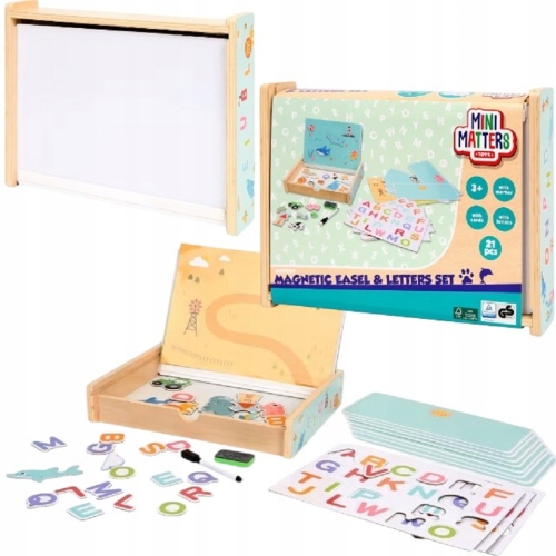 Tablica magnetyczna edukacja dla dzieci sztaluga magnesy Mini Matters 3+