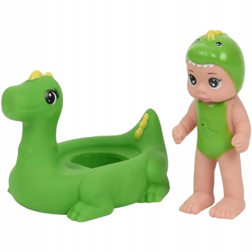 Lalka z kołem do pływania dla dzieci do kąpieli wanna basen zielona