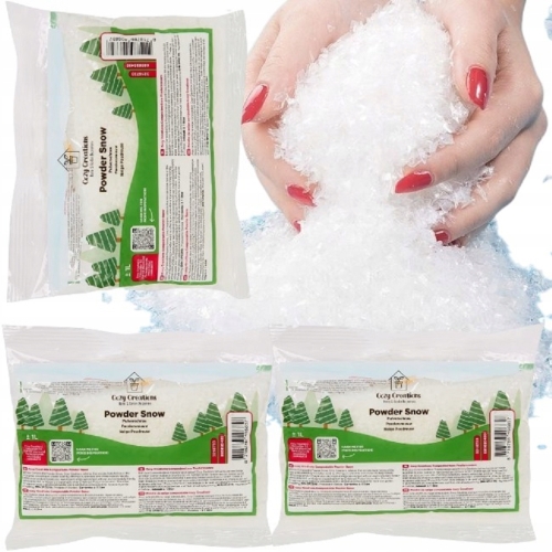 Sztuczny sypki śnieg w proszku płatki do dekoderacji bardzo realistyczny 1L
