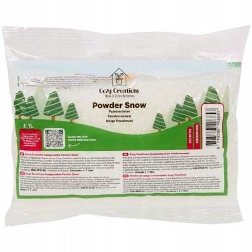 Sztuczny sypki śnieg w proszku płatki do dekoderacji bardzo realistyczny 1L