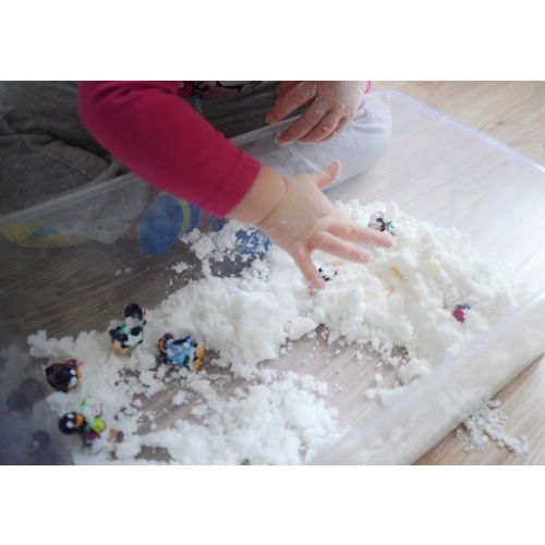 Sztuczny sypki śnieg w proszku płatki do dekoderacji bardzo realistyczny 2L