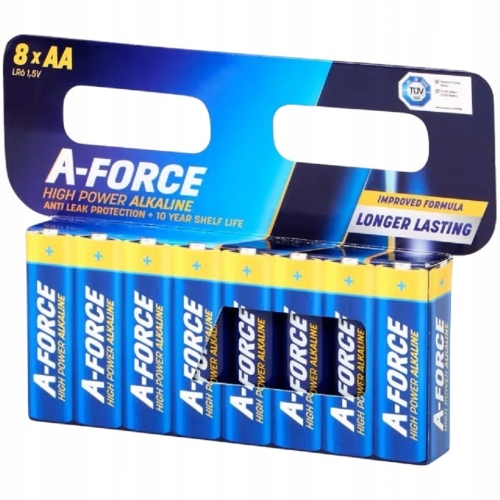 Bateria A-FORCE HIGH POWER ALKALINE AA (R6) 1,5V blister 8 szt