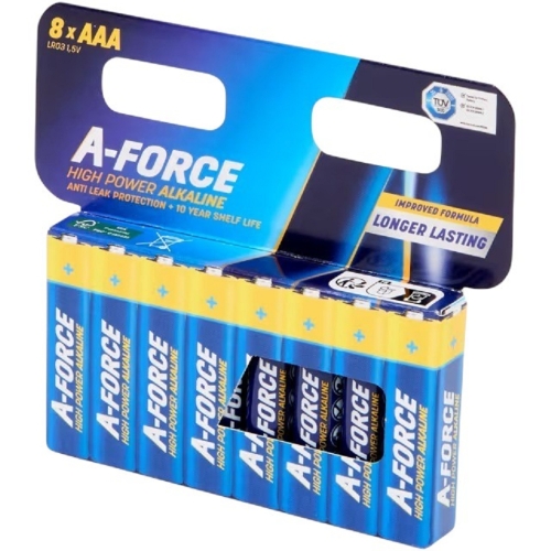 Bateria A-FORCE HIGH POWER ALKALINE AAA 1.5V 8 szt.