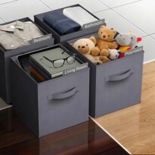 Organizer Tekstylny Pudełko kosz Szafa Garderoba Pojemny Home Accents beż