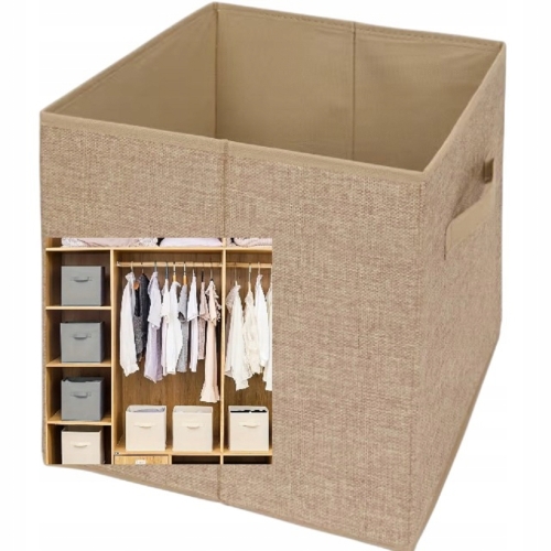 Organizer Tekstylny Pudełko kosz Szafa Garderoba Pojemny Home Accents beż