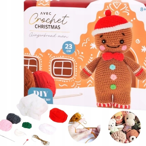 SZYDEŁKOWANIE WYSZYWANIE WŁÓCZKI SZYDEŁKO ZRÓB TO SAM FIGURKA PLUSZ PANDA