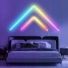 Wielokolorowe Multicolor RGB LED składane oświetlenie ścienne 8 el. + Pilot