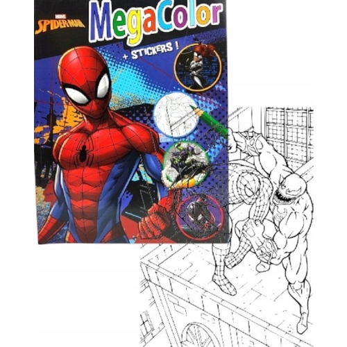 Kolorowanka Spider-Man Marvel 128 stron kolorowe Naklejki