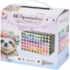 Markery Mazaki Akwarelowe TWIN dwustronne Brush&Fine DecoTime 60 szt 51-0