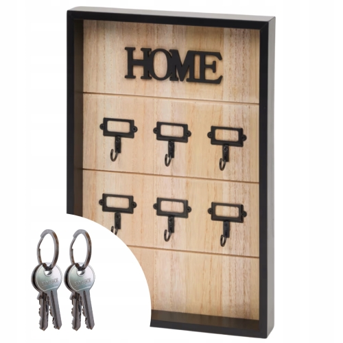 SZAFKA NA KLUCZE SKRZYNKA WISZĄCA STOJĄCA CZARNA 6x WIESZAKI HOME PREZENT
